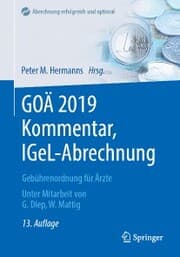 Cover von GOÄ 2019 Kommentar, IGeL-Abrechnung