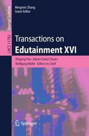 Cover von Transactions on Edutainment XVI
