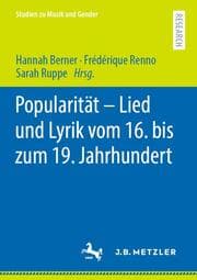 Cover von Popularität - Lied und Lyrik vom 16. bis zum 19. Jahrhundert