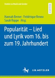 Cover von Popularität - Lied und Lyrik vom 16. bis zum 19. Jahrhundert