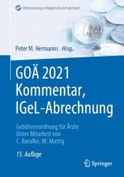 Cover von GOÄ 2021 Kommentar, IGeL-Abrechnung