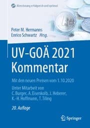 Cover von UV-GOÄ 2021 Kommentar