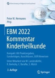 Cover von EBM 2022 Kommentar Kinderheilkunde