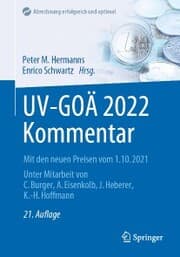 Cover von UV-GOÄ 2022 Kommentar