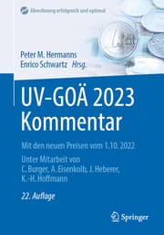 Cover von UV-GOÄ 2023 Kommentar