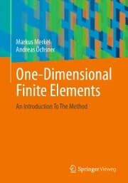 Cover von One-Dimensional Finite Elements