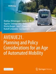 Cover von AVENUE21. Planning and Policy Considerations for an Age of Automated Mobility