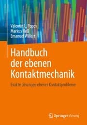 Cover von Handbuch der ebenen Kontaktmechanik