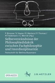 Cover von Selbstverständnisse der Philosophiedidaktik zwischen Fachphilosophie und Interdisziplinarität