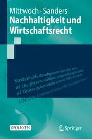 Cover von Nachhaltigkeit und Wirtschaftsrecht
