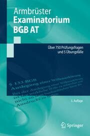 Cover von Examinatorium BGB AT