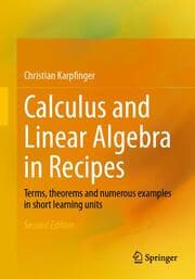 Cover von Calculus and Linear Algebra in Recipes