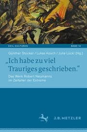 Cover von Ich habe zu viel Trauriges geschrieben.