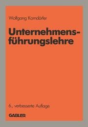 Cover von Unternehmensführungslehre