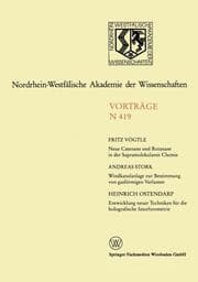 Cover von Neue Catenane und Rotaxane in der Supramolekularen Chemie.Windkanalanlage zur Bestimmung der gasförmigen Verluste von Umweltchemikalien aus dem System Boden/Pflanze unter feldnahen Bedingungen.Entwicklung neuer Bildaufzeichnungs- und Auswertungstec