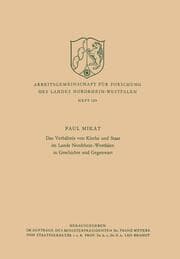 Cover von Das Verhältnis von Kirche und Staat im Lande Nordrhein-Westfalen in Geschichte und Gegenwart