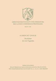 Cover von Der Kanon der zwei Tugenden