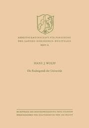 Cover von Die Rechtsgestalt der Universität