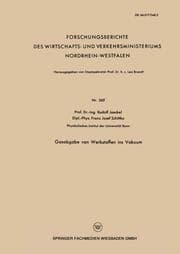Cover von Gasabgabe von Werkstoffen ins Vakuum