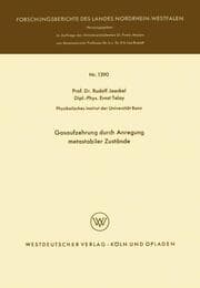 Cover von Gasaufzehrung durch Anregung metastabiler Zustände