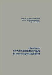 Cover von Handbuch der Gesellschaftsverträge in Personalgesellschaften