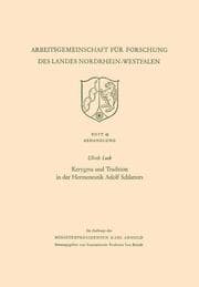 Cover von Kerygma und Tradition in der Hermeneutik Adolf Schlatters