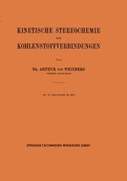 Cover von Kinetische Stereochemie der Kohlenstoffverbindungen