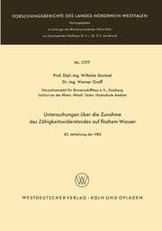 Cover von Untersuchungen über die Zunahme des Zähigkeitswiderstandes auf flachem Wasser