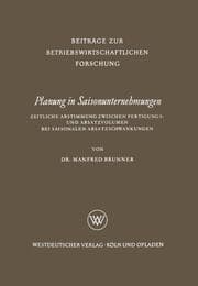 Cover von Planung in Saisonunternehmungen