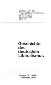 Cover von Geschichte des deutschen Liberalismus