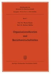 Cover von Organisationstheorien und Betriebswirtschaftslehre