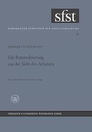 Cover von Die Rationalisierung aus der Sicht des Arbeiters