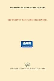 Cover von Die Werbung des Facheinzelhandels