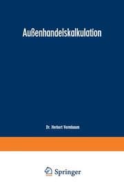 Cover von Außenhandelskalkulation