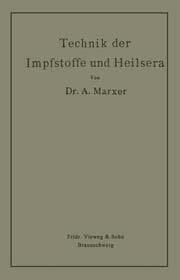 Cover von Technik der Impfstoffe und Heilsera