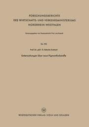 Cover von Untersuchungen über neue Pigmentfarbstoffe