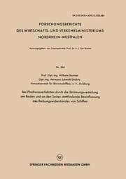 Cover von Bei Flachwasserfahrten durch die Strömungsverteilung am Boden und an den Seiten stattfindende Beeinflussung des Reibungswiderstandes von Schiffen