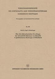 Cover von Über die elektrochemischen Grundlagen der Schmelzfluß-Elektrolyse von Bleisulfid in geschmolzenen Mischungen mit Bleichlorid