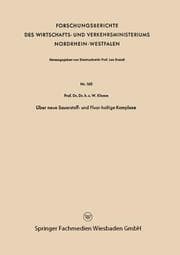 Cover von Über neue Sauerstoff- und Fluor-haltige Komplexe