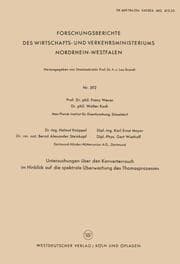 Cover von Untersuchungen über den Konverterrauch im Hinblick auf die spektrale Überwachung des Thomasprozesses