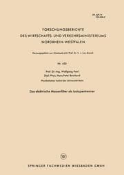 Cover von Das elektrische Massenfilter als Isotopentrenner