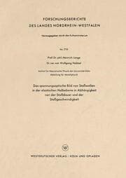 Cover von Das spannungsoptische Bild von Stoßwellen in der elastischen Halbebene in Abhängigkeit von der Stoßdauer und der Stoßgeschwindigkeit