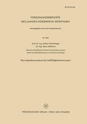 Cover von Eine Impedanzanalyse bei Leitfähigkeitsmessungen