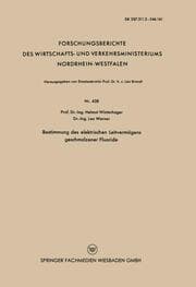 Cover von Bestimmung des elektrischen Leitvermögens geschmolzener Fluoride