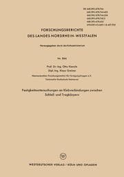 Cover von Festigkeitsuntersuchungen an Klebverbindungen zwischen Schleif- und Tragkörpern