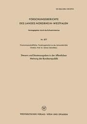 Cover von Steuern und Staatsausgaben in der öffentlichen Meinung der Bundesrepublik