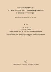 Cover von Untersuchungen über die Schnellverbrennung und Schnellvergasung fester Brennstoffe