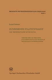 Cover von Zunehmende Staatstätigkeit und Wirtschaftliche Entwicklung