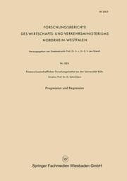 Cover von Progression und Regression