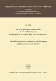 Cover von Der Wärmeübergang an einer im geschlossenen Gehäuse rotierenden Scheibe
